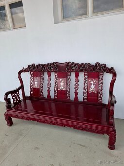 Starožitná čínská masivní sofa - 8