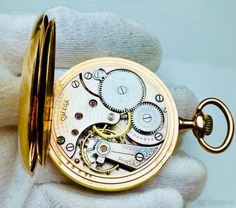 MIMOŘÁDNÉ PÁNSKÉ KAPESNÍ HODINKY OMEGA V ETUI- FUNKČNÍ - 8