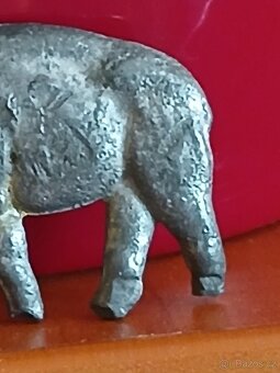 Retro cínový malý sloník - 8