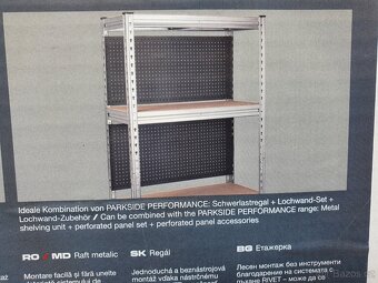 nový kovový těžký POZINK regál, 200 x 100 x 50 - 8