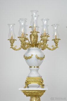 Zámecké podlahové lampy - mramor - bronz - 218 cm - 8
