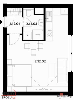 Pronájem, byty/1+kk, 42 m2, Na Jíkalce 3051/19, Jižní Předmě - 8