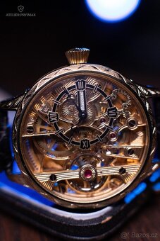 Starožítné skeletové 8-denní hodinky HEBDOMAS 1900 - 8