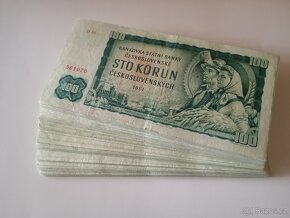 BALIČEK 100 KUSŮ BANKOVEK 100 KČS 1961, POUZE VZÁCNĚJŠÍ SÉRI - 8