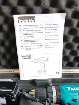 Makita aku vrtačka DHP453 s kufrem a vším příslušenstvím - 8