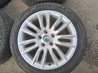 Alu kola 5x112 r17 skoda 225/45r17 pneu letni - 8