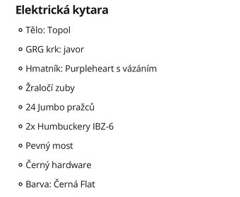 Prodám kytaru Ibanez GRG 121 DX BKF - 8