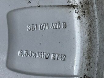 Original ALU kola VW 16" 6,5J ET42 zimní pneu 205/55/R16 - 8