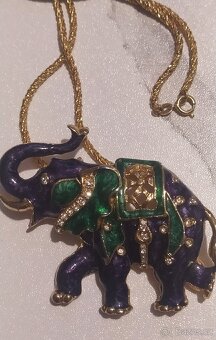 Řetízek s přívěskem sloník 1950-70 - 8