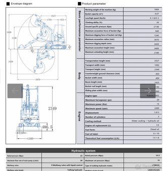 Minibagr minirypadlo rypadlo RIPPA R18 Motor Kubota - 8