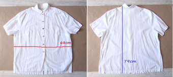 Vintage bílá dámská košile z 90.let plus velikost - 8