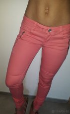Růžové letní dámské kalhoty Terranova vel S jako nové - 8