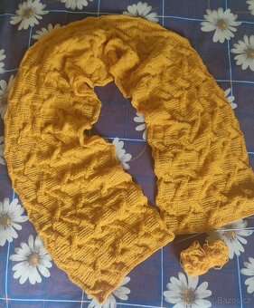 RUČNĚ PLETENÁ, NOVÁ, OBJEMNÁ ŠÁLA-PLÉD: 2,2metru x 36cm - 8