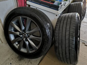 ALU kola Mazda 6 5x114,3 R17 Originál, pneu letní 6mm+TPMS - 8