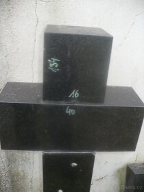 náhrobní kámen-2 ks+ kříž-černá žula - 8