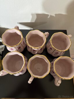 Růžový porcelán 6 hrnků Hanka 175 CHODOV - 8