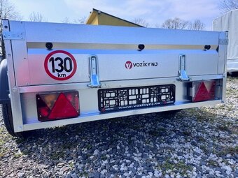 Přívěsný vozík dvouosý 252x130 cm, sklopný, 130km/h - 8