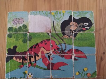 Staré dřevěné kostky Krtka - 8