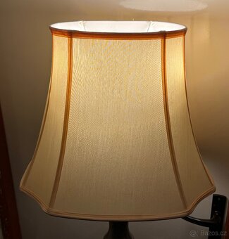 Veliká cínová stolní lampa výška 96cm - 8