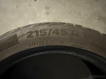 prodám letní pneu 215/45/17 Bridgestone a Continental sada - 8