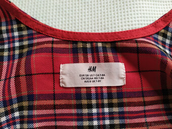 Nový set vánoční šaty + halenka, H&M, vel. 128 - 8