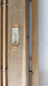 Dřevěný retro stůl, retro skládací polička - 8