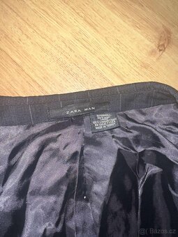 Pánské sako Zara Man – 100% vlna, elegantní proužek - 8