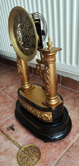 TOP krbové dvousloupkové hodiny Biedermeier - 8