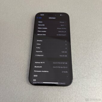 iPhone 15 Pro 128GB, pěkný stav, 12 měsíců záruka - 8