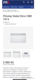 Elektrické přímotopy závěsné (AEG a STIEBEL). - 8