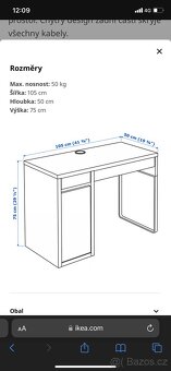Pracovní stůl MICKE (Ikea) - 8