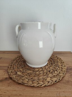 Keramický džbán/váza bílá - 8