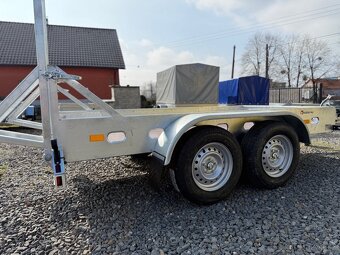 Přívěsný vozík 300x150cm, minibagr, 2700kg, nájezdy - 8