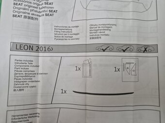 ozdobná chromová nerez lišta dveří kufru Seat Leon (5F) od 2 - 8