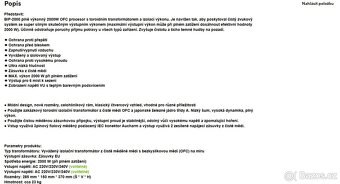 Síťový filtr BIP-2000 - 8