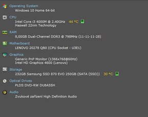 Lenovo B5400,Win 10,SSD 250GB,RAM 8GB,15.6 palců - 8