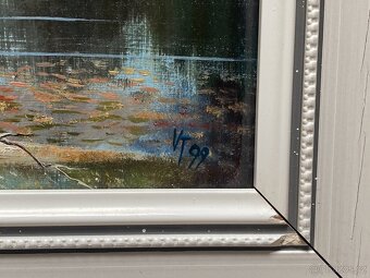 obraz starý obraz olejomalba krajinka obraz Šumava - 8