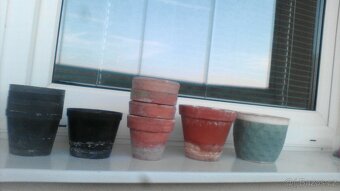 Retro obaly na květináč-plast,keramika,bam.polička,květináče - 8