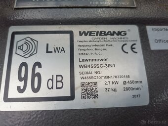 Benzínová sekačka s pojezdem Weibang WB455SC - připravená - 8