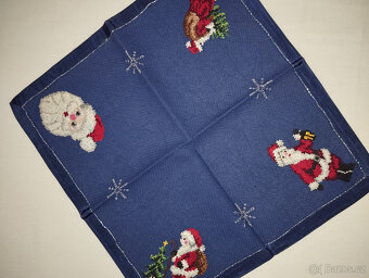 Vánoční prostírání, dečka, ruční výšivka - 8