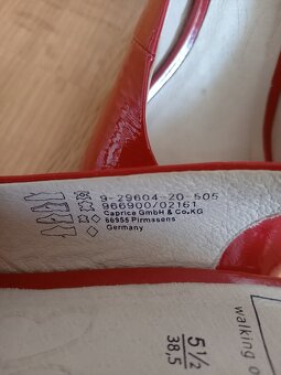 Červené sandály kožené 38,5 - 8