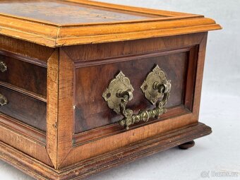 Krásná velice stará šperkovnice Empír - 8