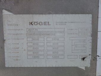 Kögel SNCO 24, 36 TUN, STANDARD, NÁPRAVY SAF, ZVEDACÍ NÁPRAV - 8