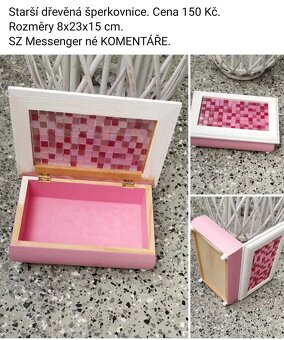 Šperkovnice,truhly a truhličky viz fota. Ceny viz fota. - 8