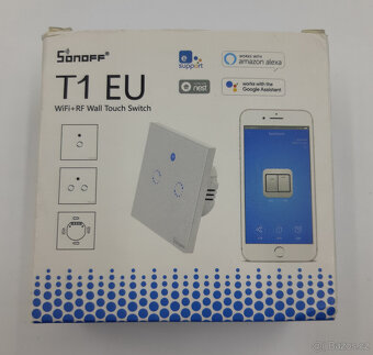 2x wifi dotykový vypínač světel Sonoff T4EU1C a T1EU2C - 8