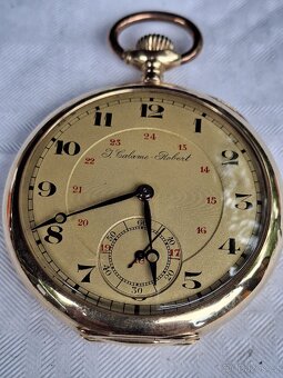 Zlaté kapesní hodinky J.Calame Robert - 8