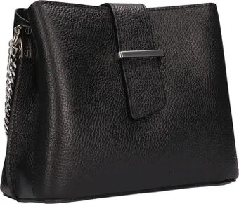 ELEGANTNI KOŽENA KABELKA ŠEDA NEBO ČERNA - NOVE - 8