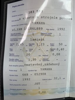 Vodní skútr Yamaha s doklady - 8