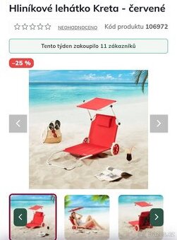 HLINÍKOVÉ LEHÁTKA KRÉTA SE STŘÍŠKOU ČERVENÉ - 2ks - 8