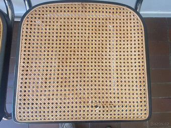 6 x originální konzolová židle THONET S 32 V vídeňská proutě - 8